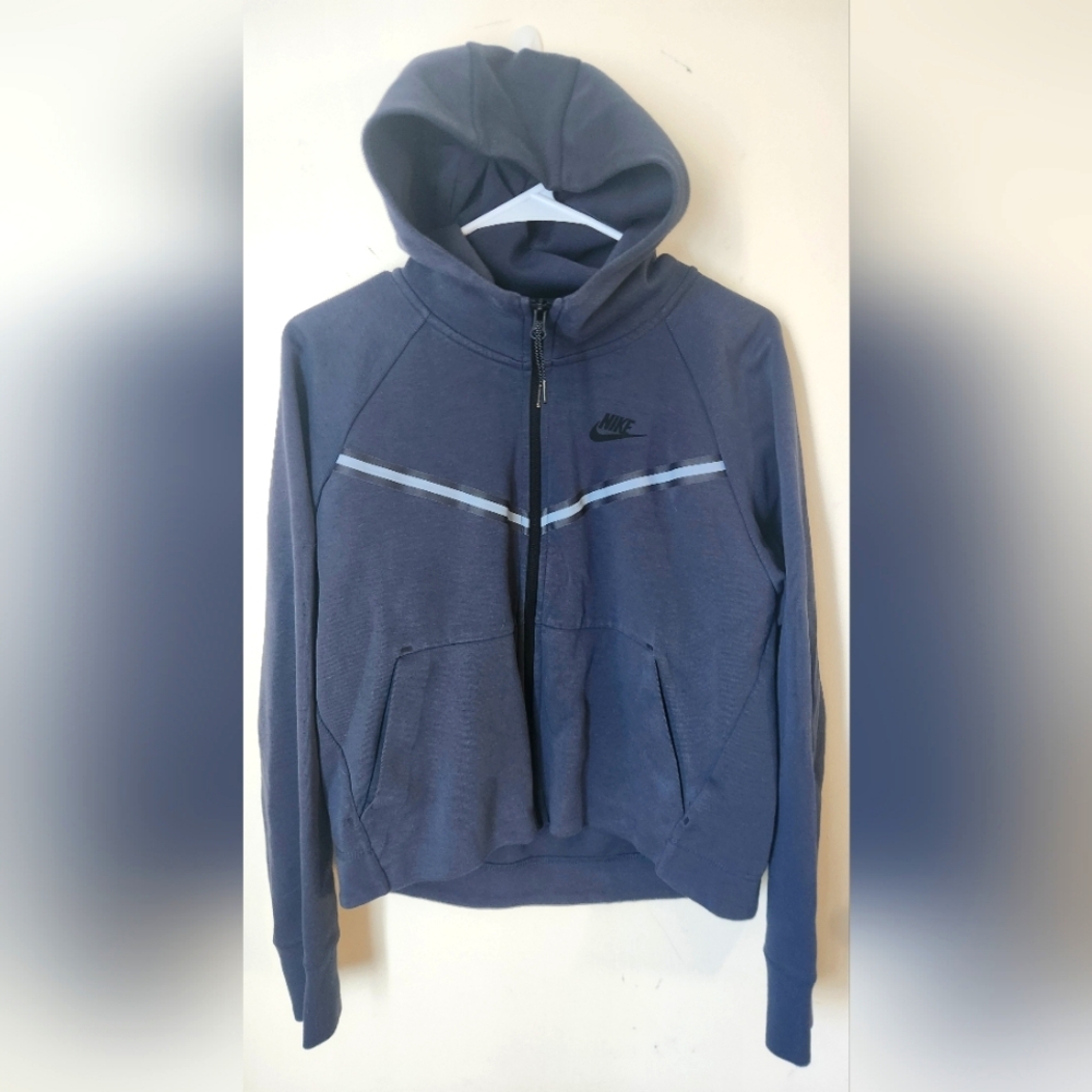 Nike Tech Fleece Windrunner Zip-up Hoodie CW4298-437 Thunder Blue Women's Sm EUC